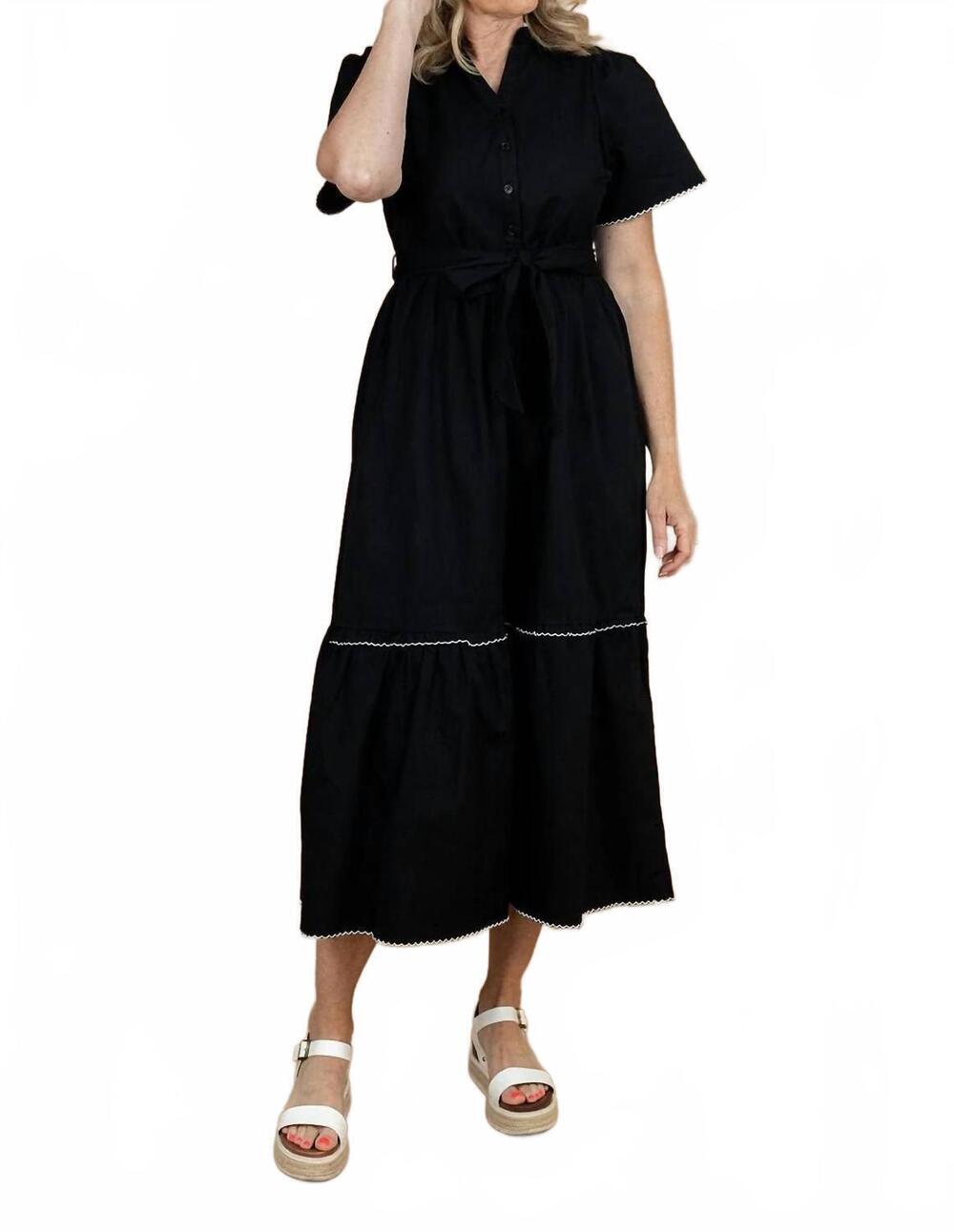 NEW POLAGRAM nicole maxi dress in black